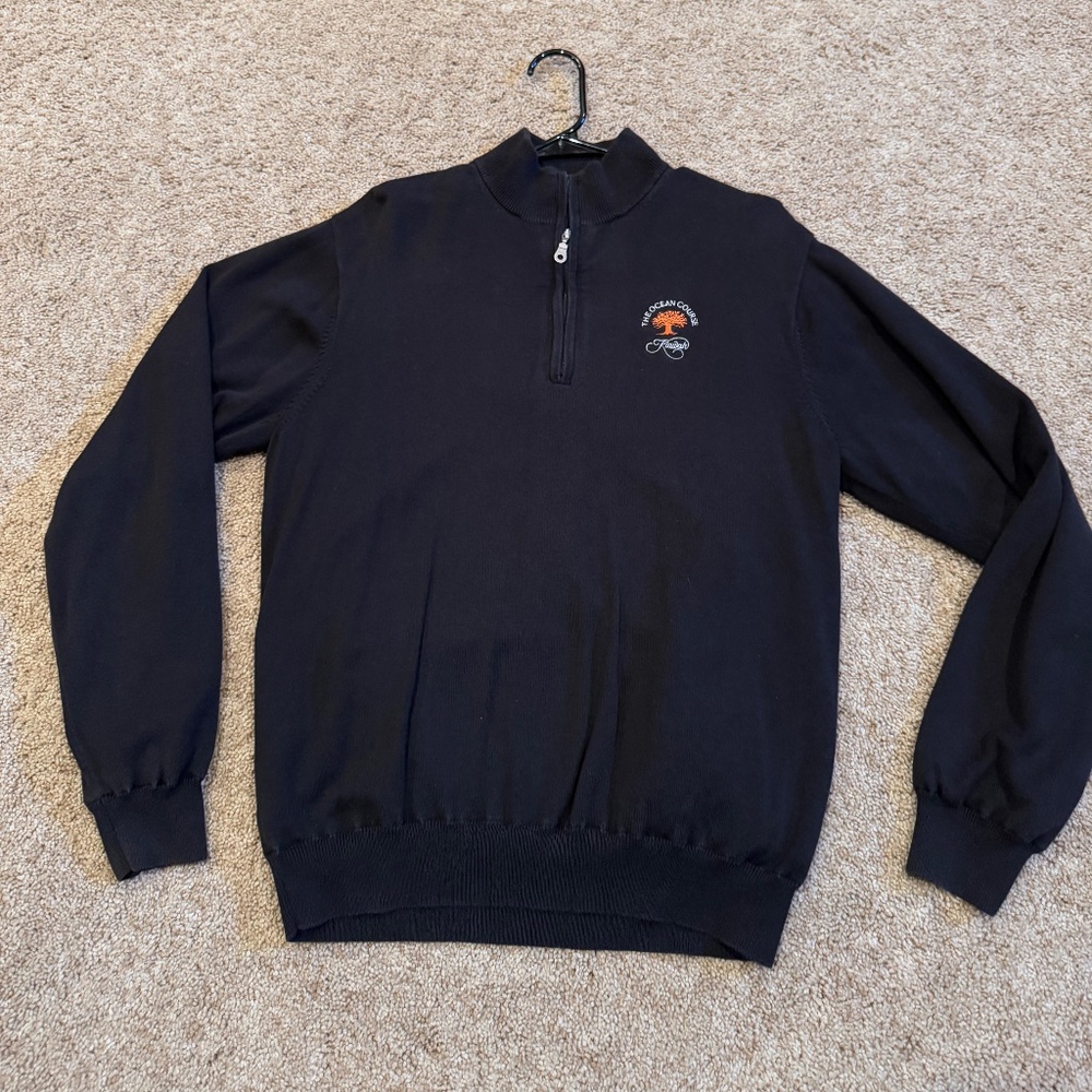 Men's Black Golf Sweater Greg Norman design for Ocean Course size Medium